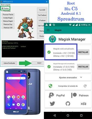 Rootear el teléfono Blu C5 con Android 8.1 y chip Spreadtrum