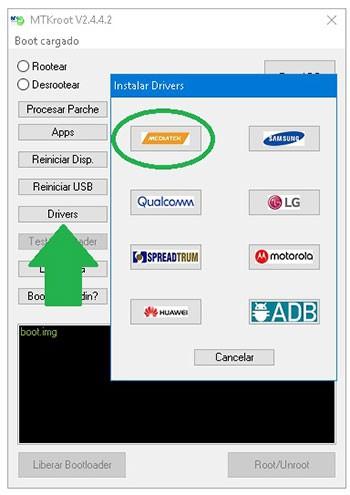 MTKroot v2.4.4.2 controladores USB Elephone P8