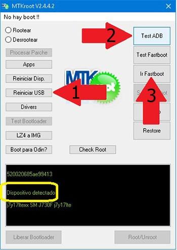 ZTE Blade V2020 Vita reiniciar USB, test ADB, ir a Fastboot