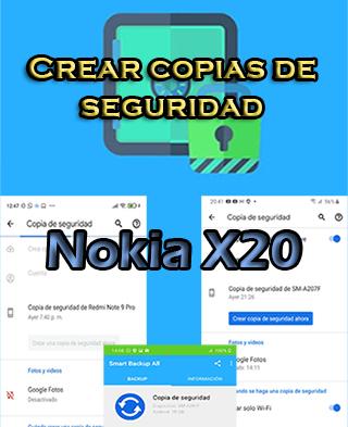 Cómo crear backups del Nokia X20