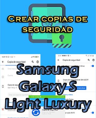 Cómo crear backups del Samsung Galaxy S Light Luxury