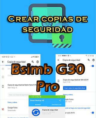 Cómo hacer backups en Bsimb G30 Pro