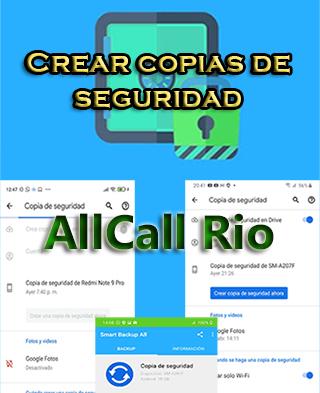 Cómo crear backups en el AllCall Rio