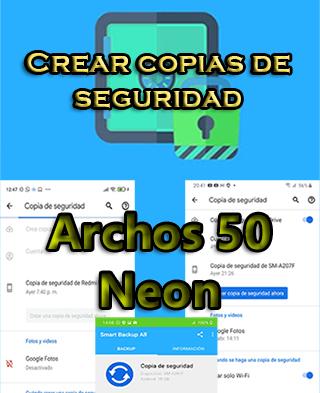 Cómo crear backups en el Archos 50 Neon