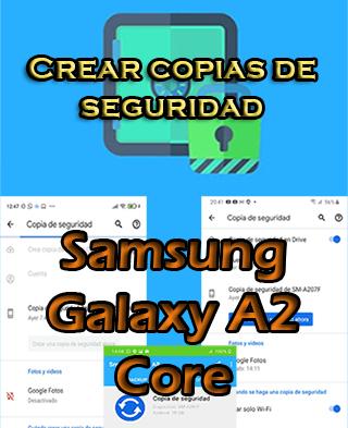 Cómo hacer backups en el Samsung Galaxy A2 Core