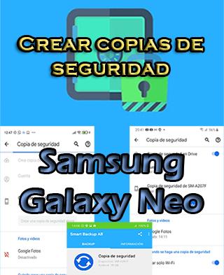 Cómo crear backups en el Samsung Galaxy Neo