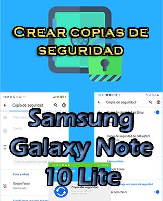 Cómo crear backups en el Samsung Galaxy Note 10 Lite