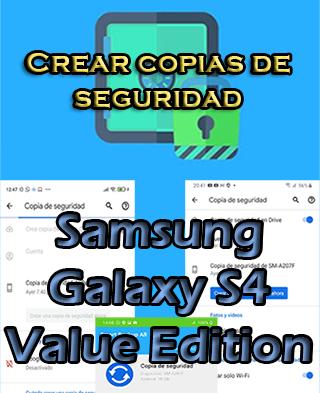 Cómo hacer backups en Samsung Galaxy S4 Value Edition