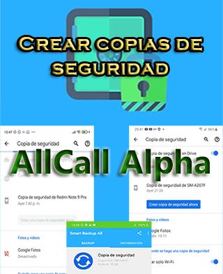 Cómo crear copias de seguridad del AllCall Alpha