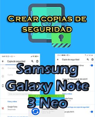 Cómo crear copias de seguridad del Samsung Galaxy Note 3 Neo