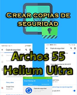 Cómo crear copias de seguridad en el Archos 55 Helium Ultra