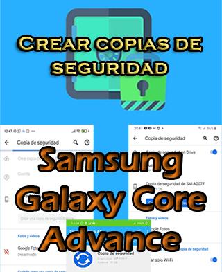 Cómo crear copias de seguridad en el Samsung Galaxy Core Advance