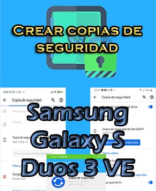 Cómo crear copias de seguridad en el Samsung Galaxy S Duos 3 VE
