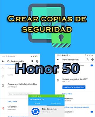 Cómo hacer backups en Honor 50