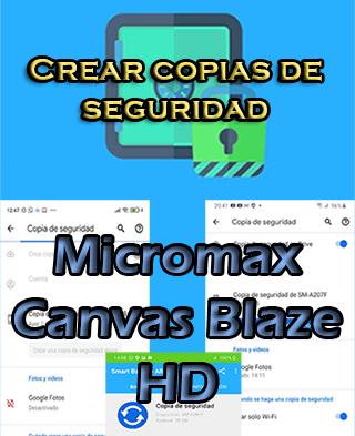 Cómo hacer copias de seguridad en el Micromax Canvas Blaze HD