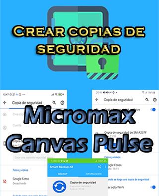 Cómo hacer copias de seguridad en el Micromax Canvas Pulse