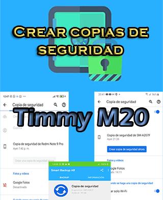 Cómo crear backups del Timmy M20