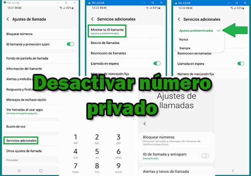 Cómo Desactivar PRIVATE NUMBER en Llamadas Entrantes y Salientes