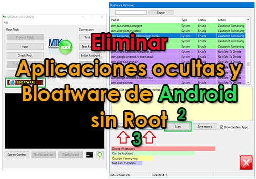 Eliminar Aplicaciones Ocultas y Bloatware de Android sin Root